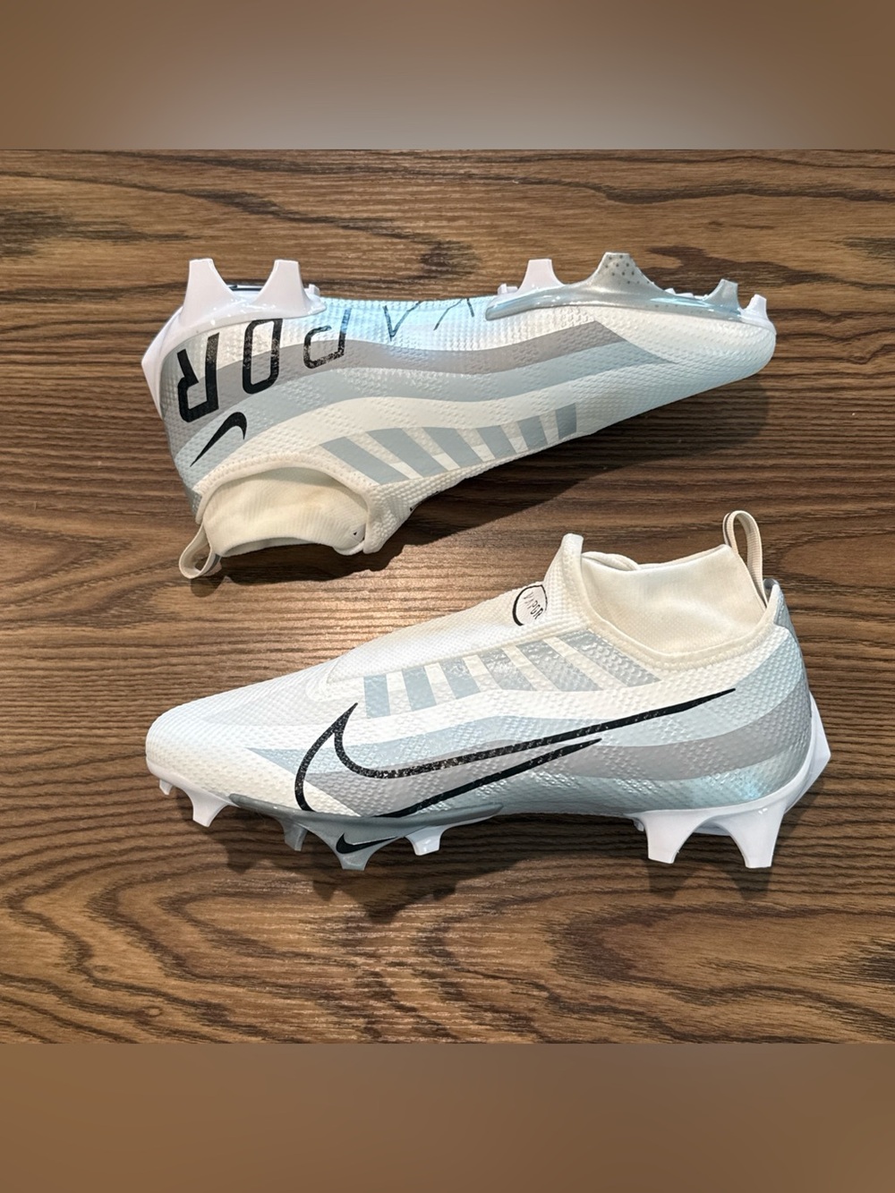 Size 9 Nike Vapor Edge 360 Pro Football Cleats White/Grey DQ3670-102
